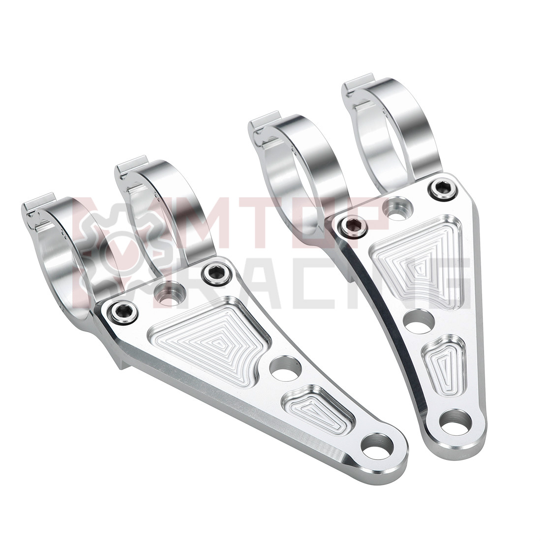 Mountain Biking Denver - オートバイ用CNCマウントブラケット,フォーク,シルバー,27mm, 31mm, 32mm, 36mm, 37mm, 41mm,