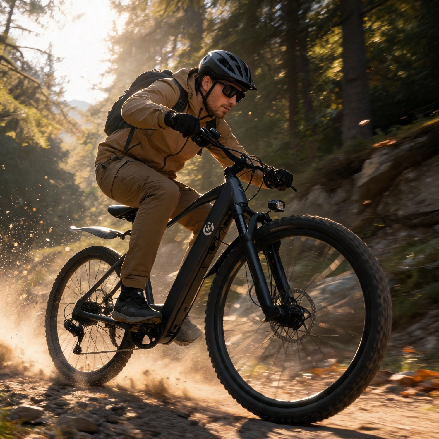 Mountain Biking Track - 電動マウンテンバイク、フルサスペンション、500Wモーター、ペダルアシスト、取り外し可能なバッテリー、プロレース仕様、高コストパフォーマンス、丘陵地での走行に最適、森林道サイクリング用