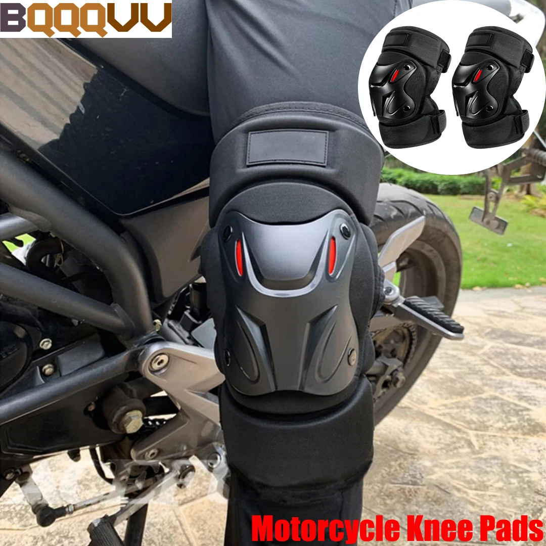 Mountain Biking Knee Pads - 1ペアのオートバイ用膝パッド、オートバイ用保護具膝ガード、オフロード、オートバイ用肘パッド、アウトドアスポーツ