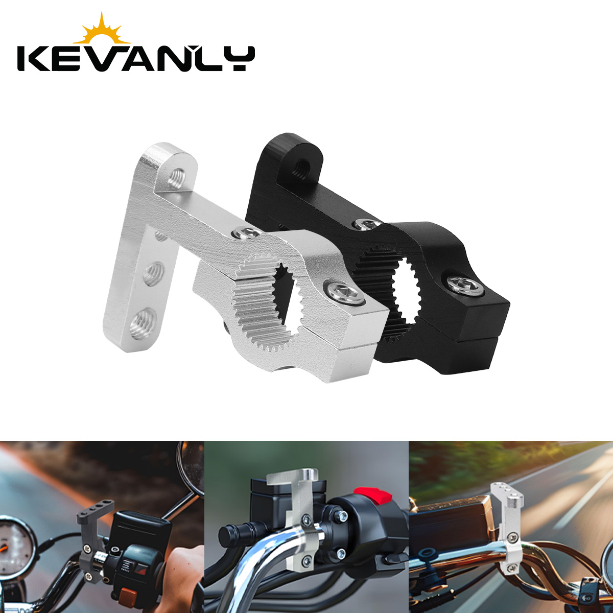 Mountain Biking Denver - 4穴サイズ バイク用 アルミ合金製 LEDスポットライト マウントブラケット M5
