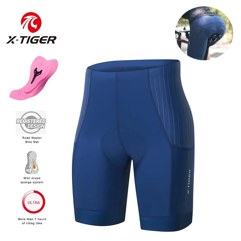 Mountain Biking Pants Women - X-TIGER レディース サイクリングショーツ ビブショーツ ロードバイク マウンテンバイク