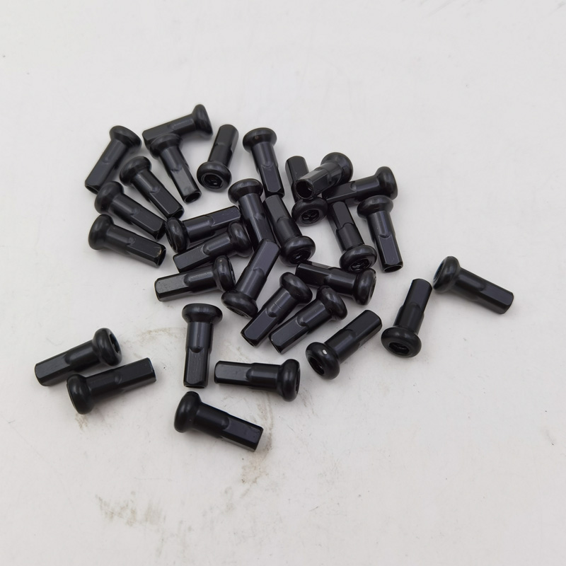 Spoke Nipple Brass - 304 ステンレス鋼素材黒色 9 グラムスポークの乳首 ED 黒表面