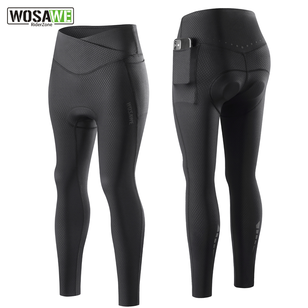 Mountain Biking Pants Women - WOSAWE 女性夏サイクリングパンツ耐衝撃パッド入りマウンテンバイク MTB パンツハイウエスト Ciclismo 自転車ズボン