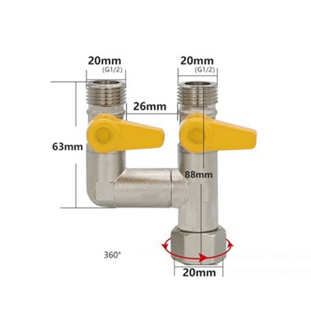 2/3スイッチ真鍮ダイバーターバルブ1/2インチホースバーブ - Spoke Nipple Brass のレビューと価格