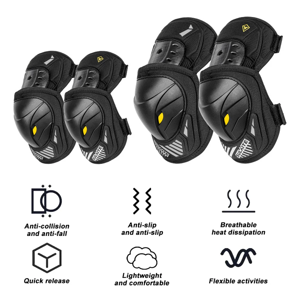 GOMOREON 1 ペアオートバイ電動自転車膝肘ガードパッ - Mountain Biking Knee Pads のレビューと価格