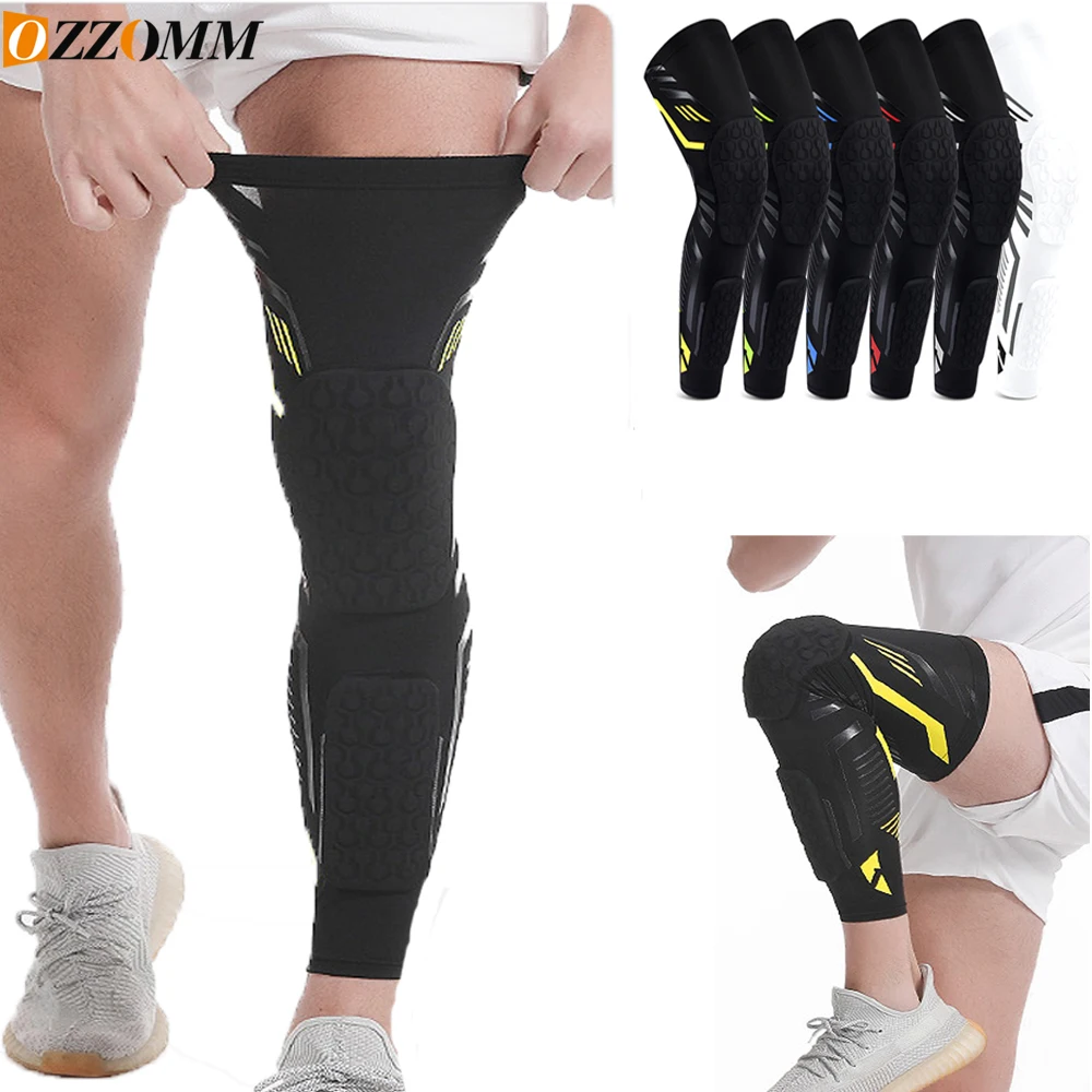 1 ピースパッド入り膝圧縮スリーブロングレッグスリーブふくら - Mountain Biking Knee Pads のレビューと価格