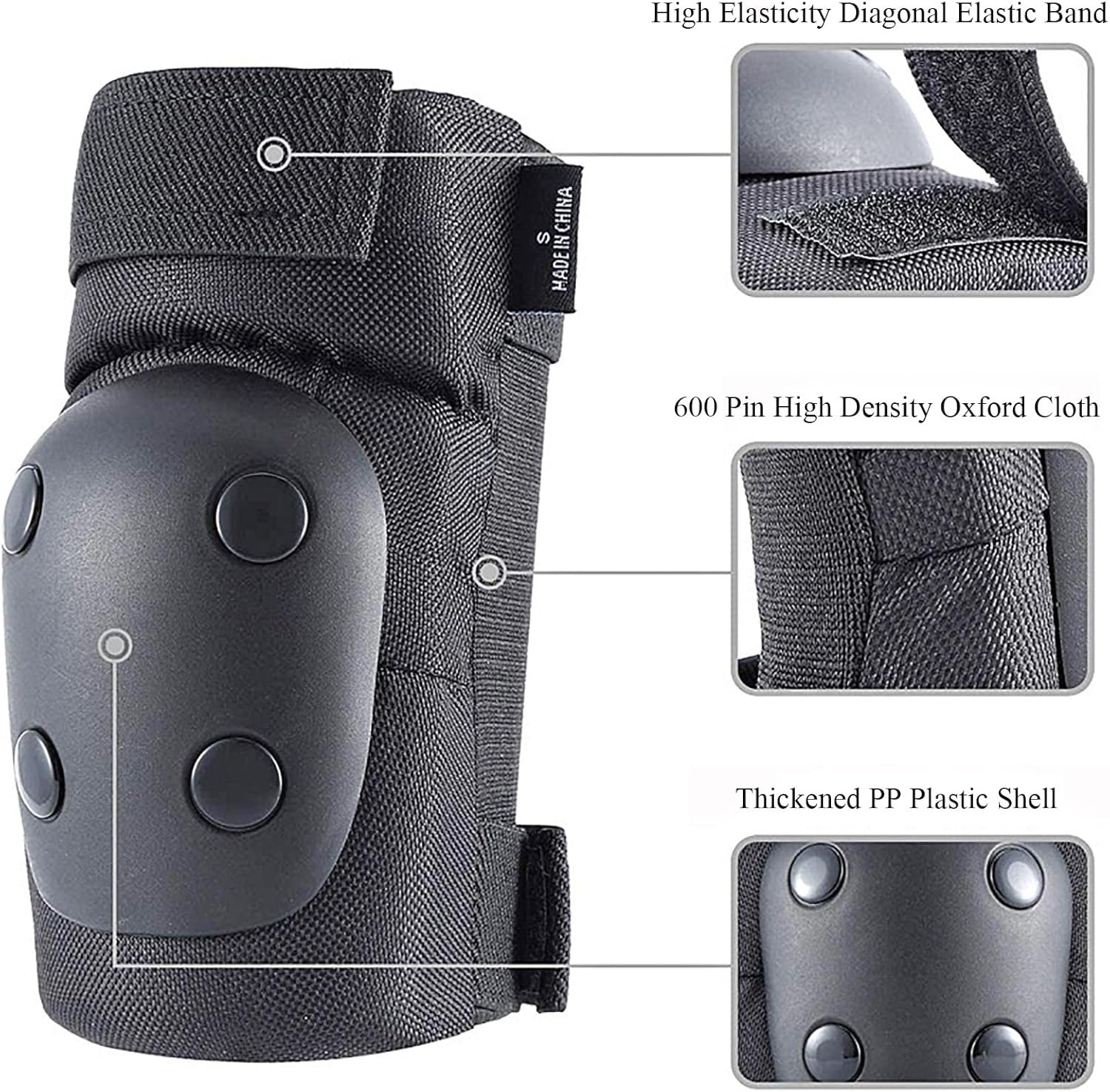 膝パッド、肘パッド、リストガード、大人と若者向けの6 in  - Mountain Biking Knee Pads のレビューと価格