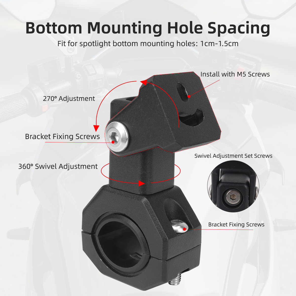 1/2X ユニバーサルバイク用LEDブラケットパーツ バンパ - Mountain Biking Denver のレビューと価格