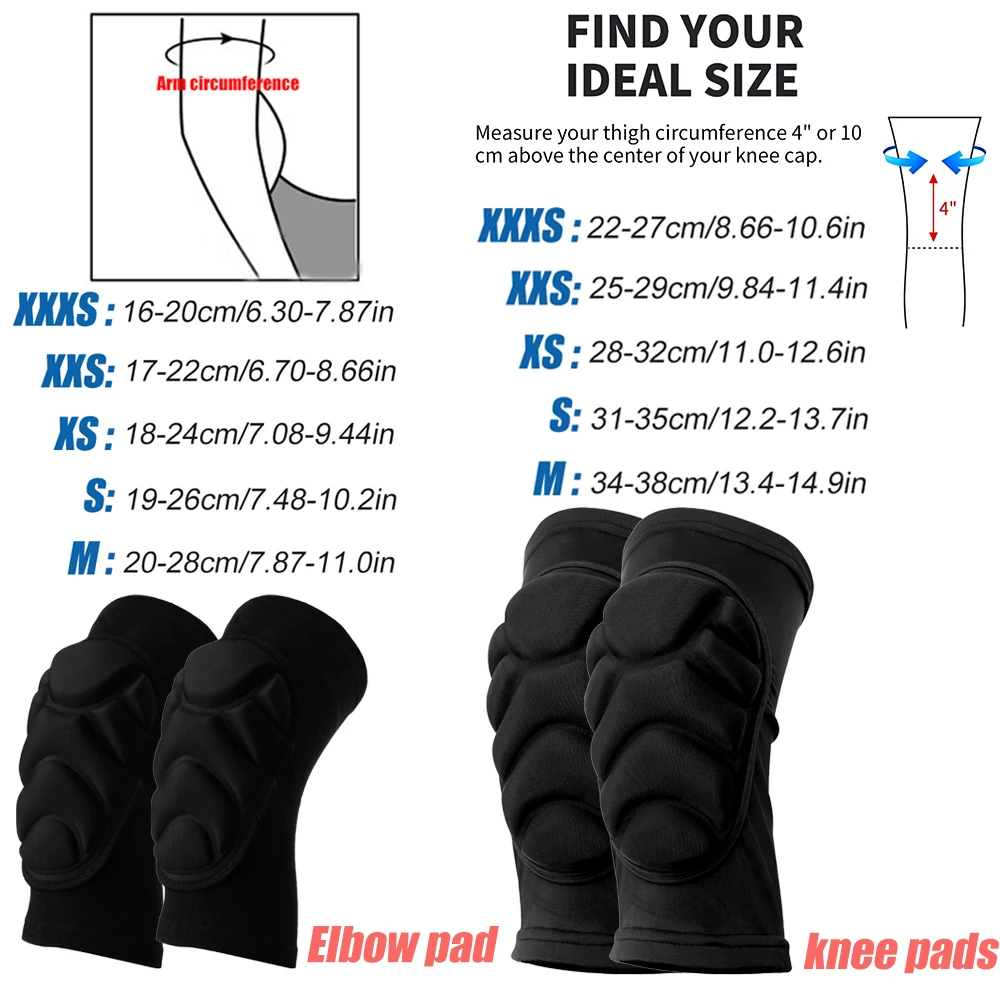 Gomoreon1ペア厚手のスポンジニーパッドエルボースリー - Mountain Biking Knee Pads のレビューと価格
