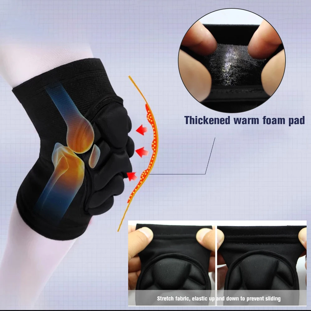 Gomoreon1ペア厚手のスポンジニーパッドエルボースリー - Mountain Biking Knee Pads のレビューと価格