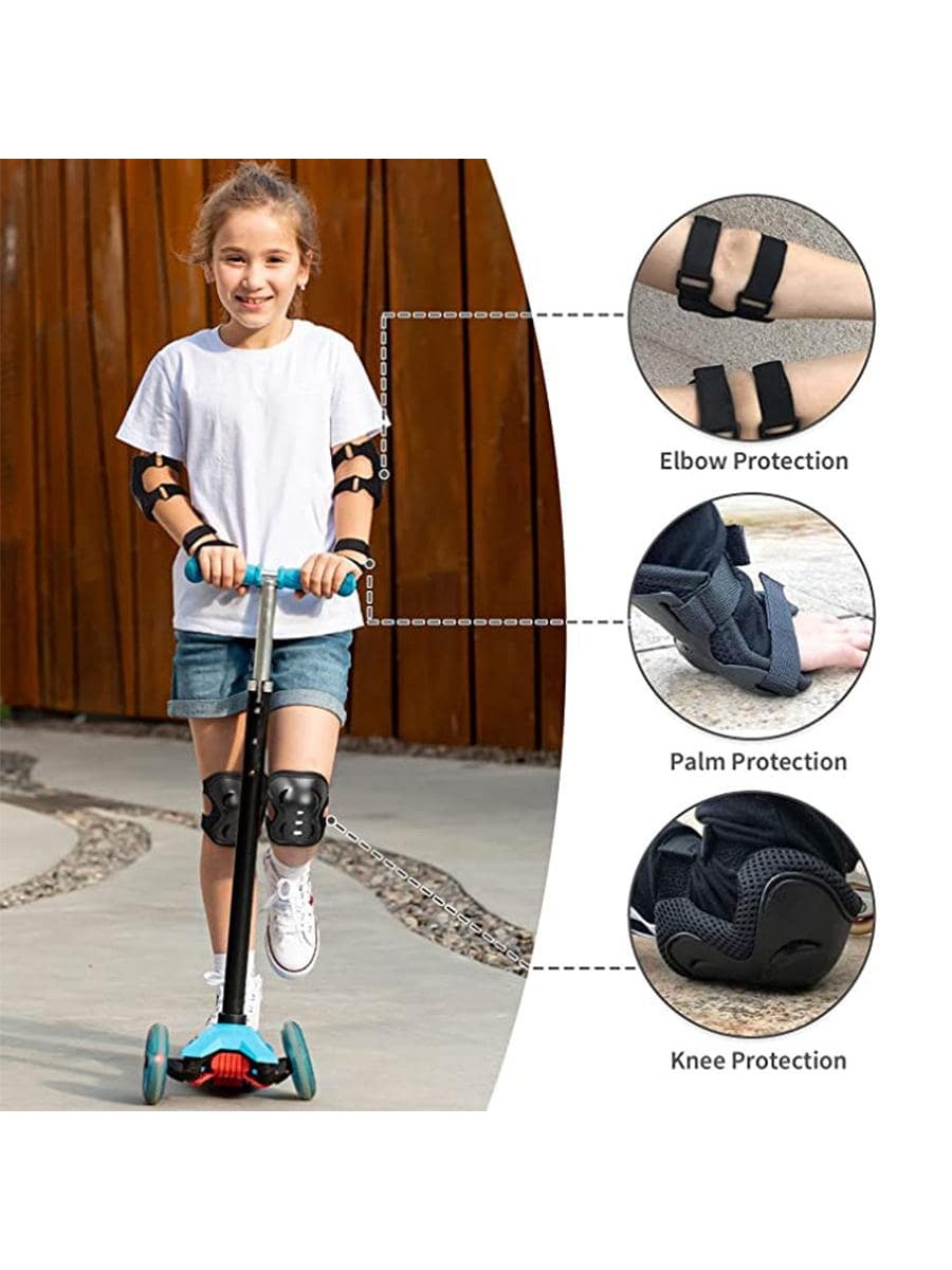 6個入り子供用保護具セット（3～15歳向け）、スケートボード - Mountain Biking Knee Pads のレビューと価格