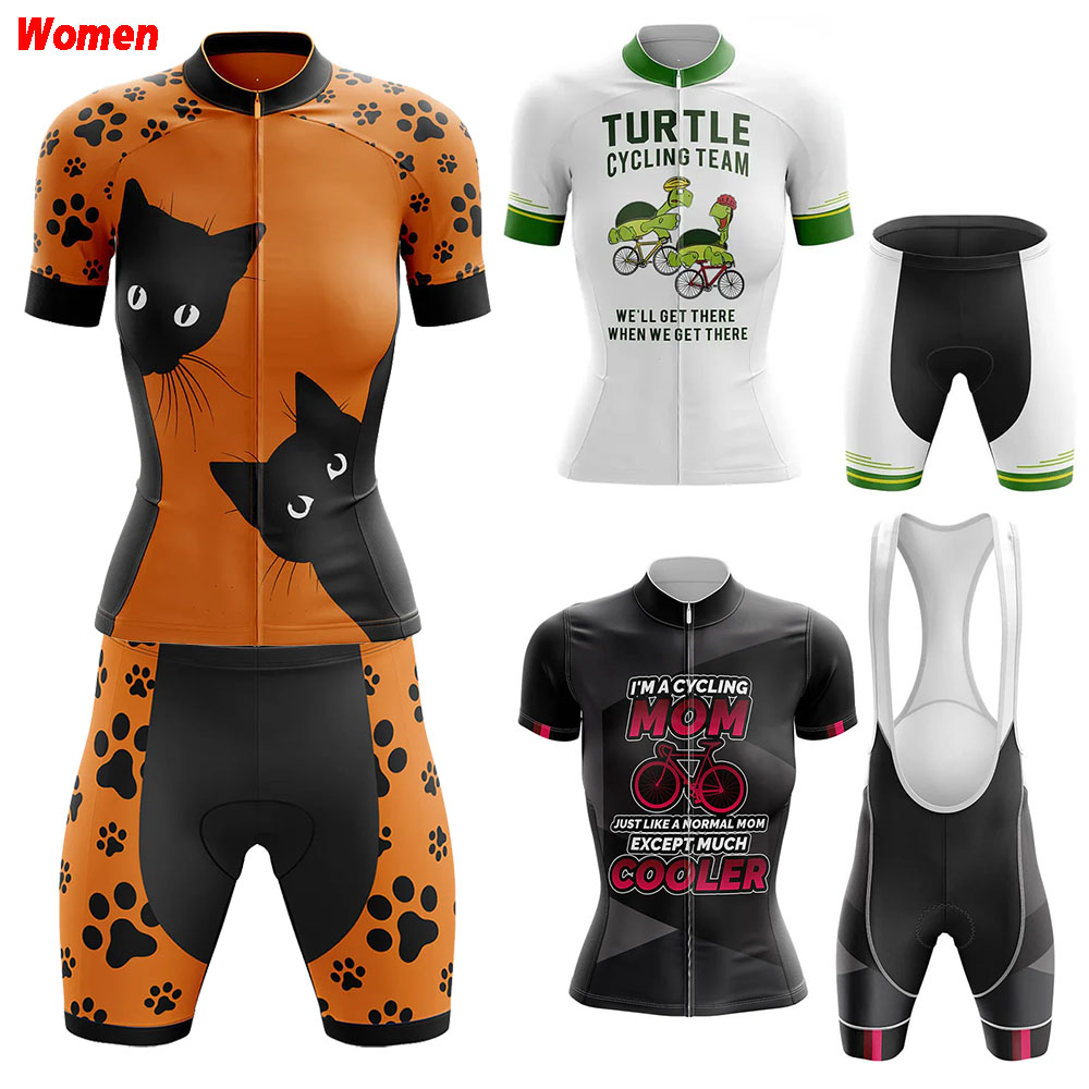 いないいないばあ猫ポリエステルサイクリング服制服ジャージ女性 - Mountain Biking Outfits Women のレビューと価格