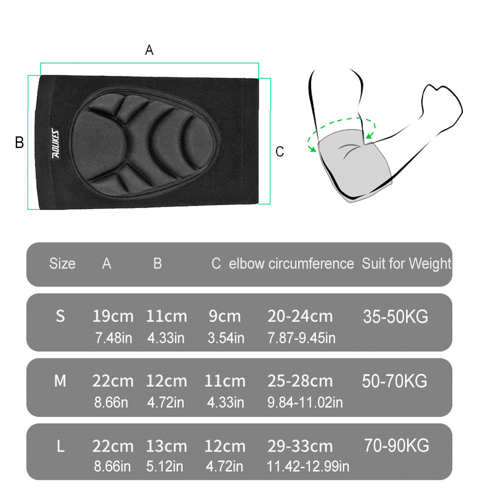 AOLIKES 1 ペア肘パッド肘プロテクターバレーボールス - Mountain Biking Knee Pads のレビューと価格