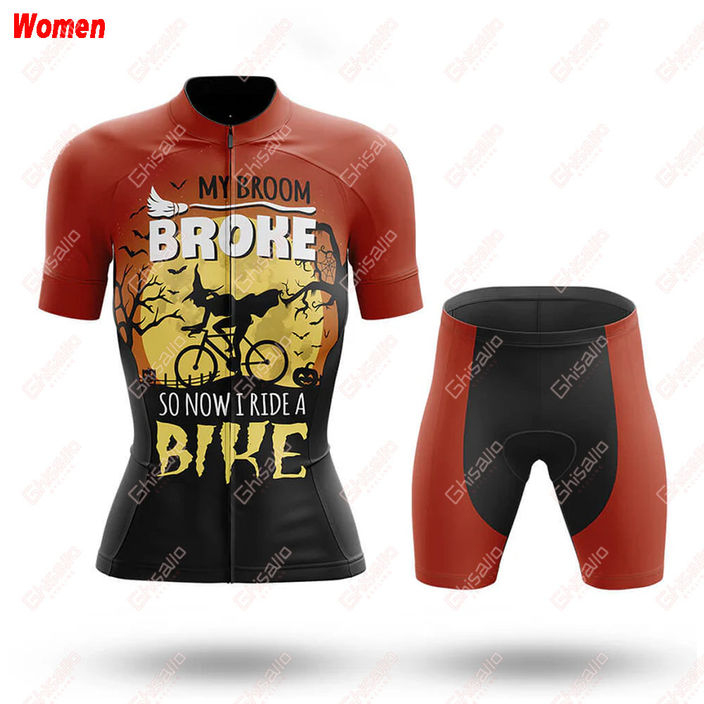 私のほうきが壊れたポリエステルサイクリング服ユニフォームジャ - Mountain Biking Outfits Women のレビューと価格