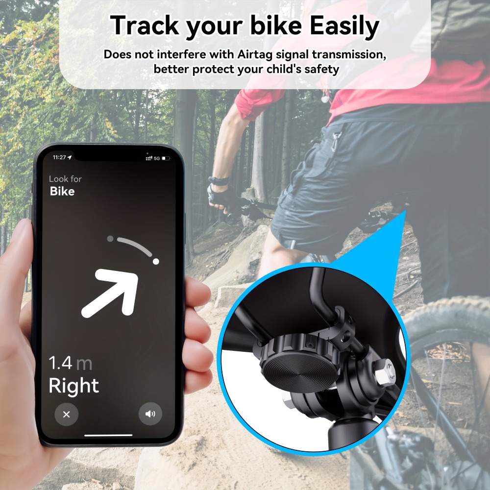 AirTag用自転車マウント、隠せる自転車用GPSトラッカー - Mountain Biking Track のレビューと価格