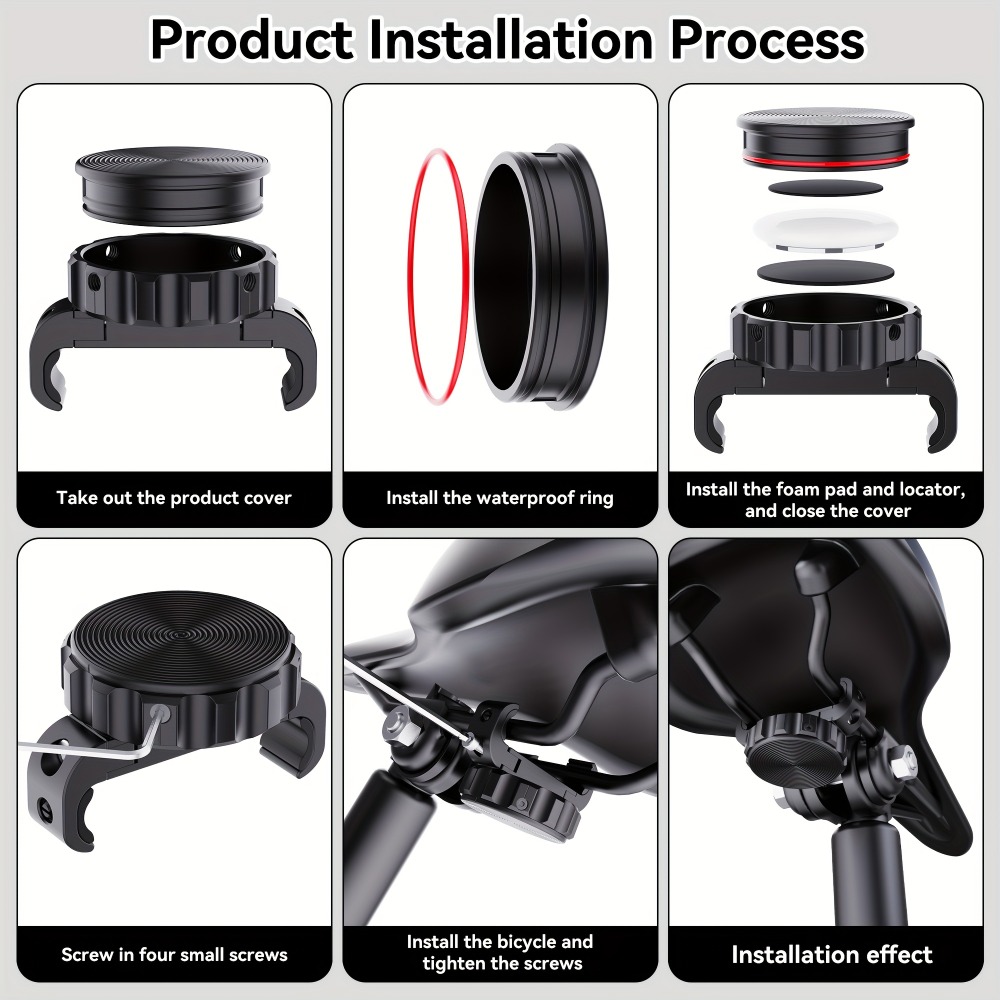 AirTag用自転車マウント、隠せる自転車用GPSトラッカー - Mountain Biking Track のレビューと価格