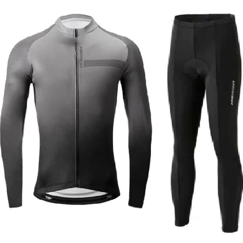男女兼用長袖サイクリングジャージパンツセット、フルジップ、速 - Mountain Biking Outfits Women のレビューと価格